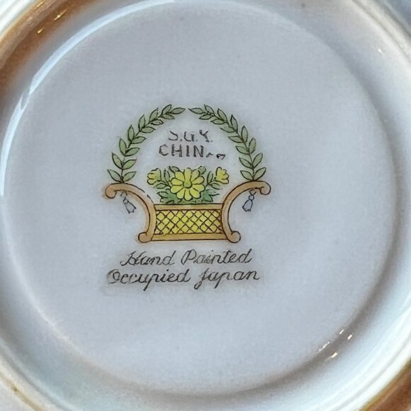 Vintage SGK China Hand-Painted Saucers From Occupied Japan - Picture 6 of 6